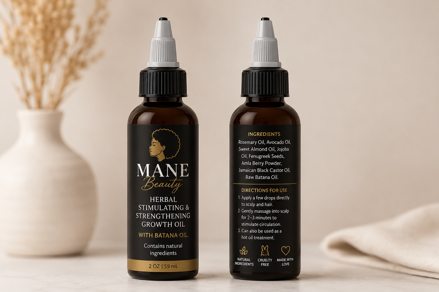 Mane Beauty Herbal Stimulating & Strengthening Growth Oil